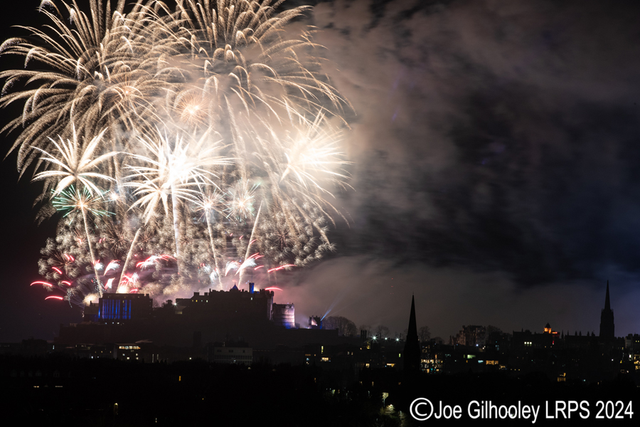 Edinburgh's New Year Fireworks 2024 from Blackford Hill Edinburgh's New Year Fireworks 2024 from Blackford Hill