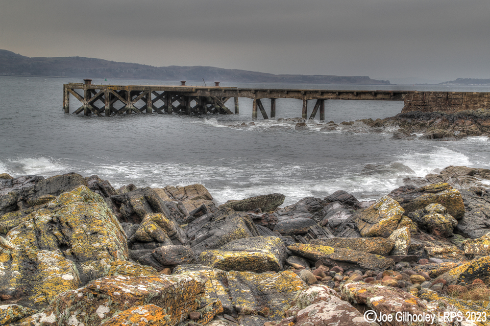 Portencross Pier and Isel of Little Cumbrae