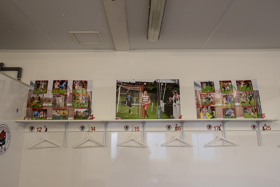 Posters in place in home dressing room Posters in place in home dressing room