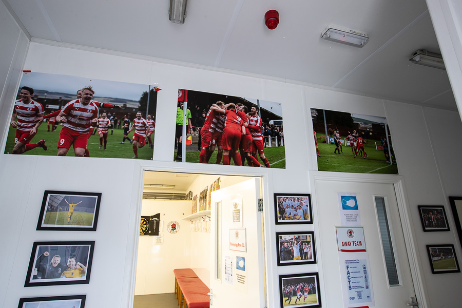 Posters in place in home dressing room Posters in place in home dressing room