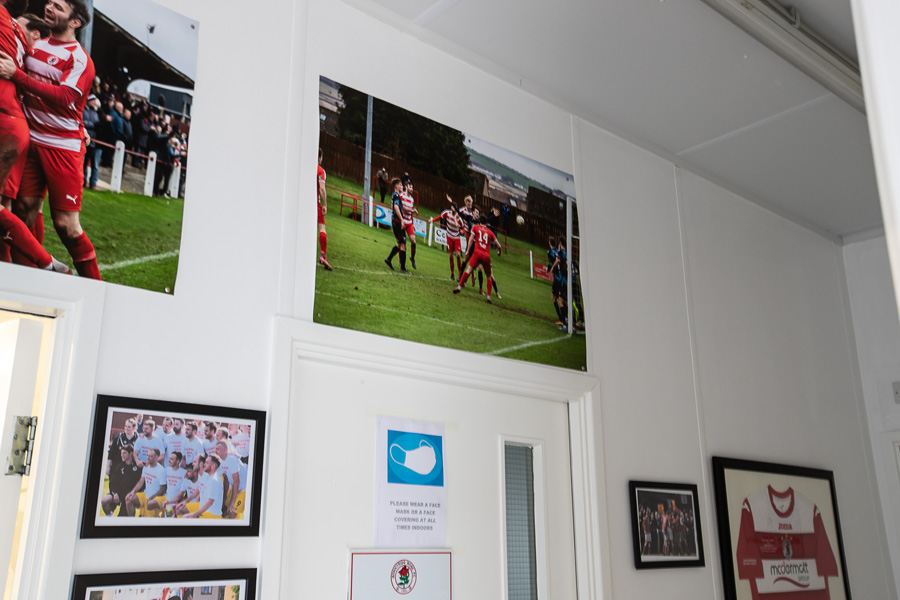 Posters in place in home dressing room Posters in place in home dressing room
