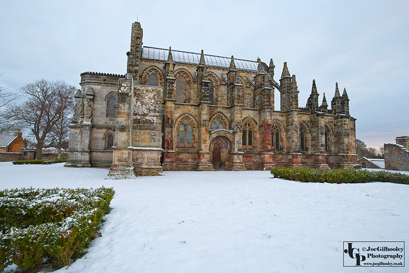 Rosslyn Chapel in the fresh snow