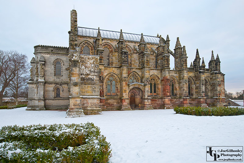 Rosslyn Chapel in the fresh snow