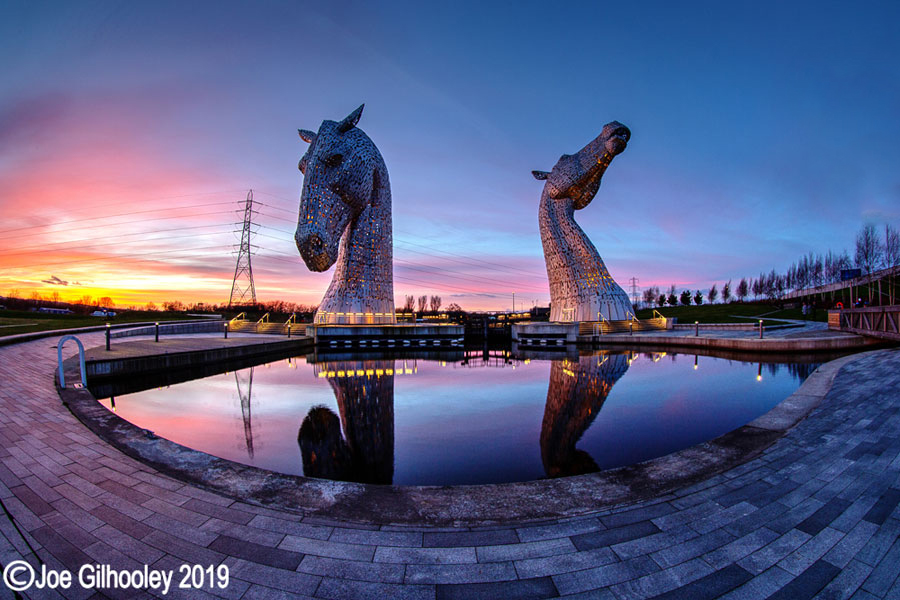 The Kelpies Sunset . My winning image in The Scots Magazine Photographer of the Year 2019