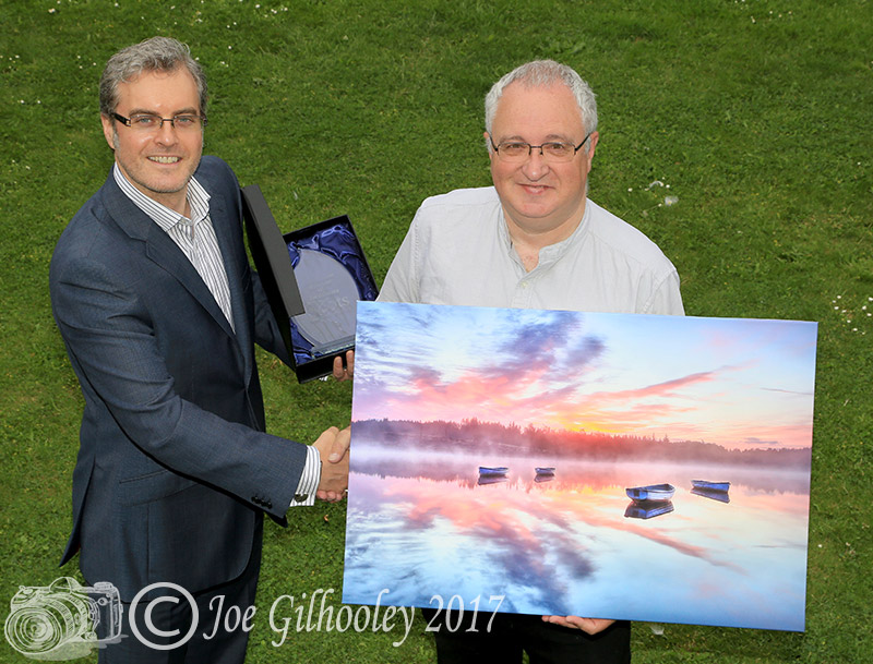 Receiving my trophy as The Scots Magazine Photographer of the Year 2017 from editor Robert Wight. Along with a canvas of my winning entry. 