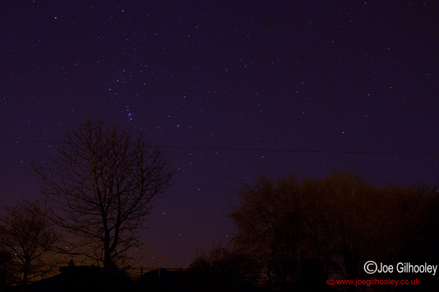 Photographing stars in night sky - Thursday 23rd January 2014