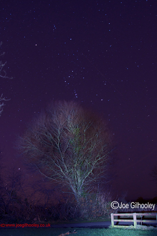 Photographing stars in night sky - Thursday 23rd January 2014