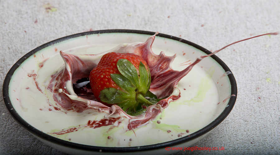 Strawberry Splash Photography