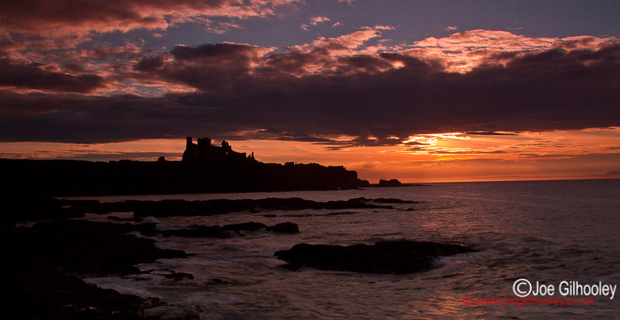 Tantallon Castle Sunset from Seacliff Beach