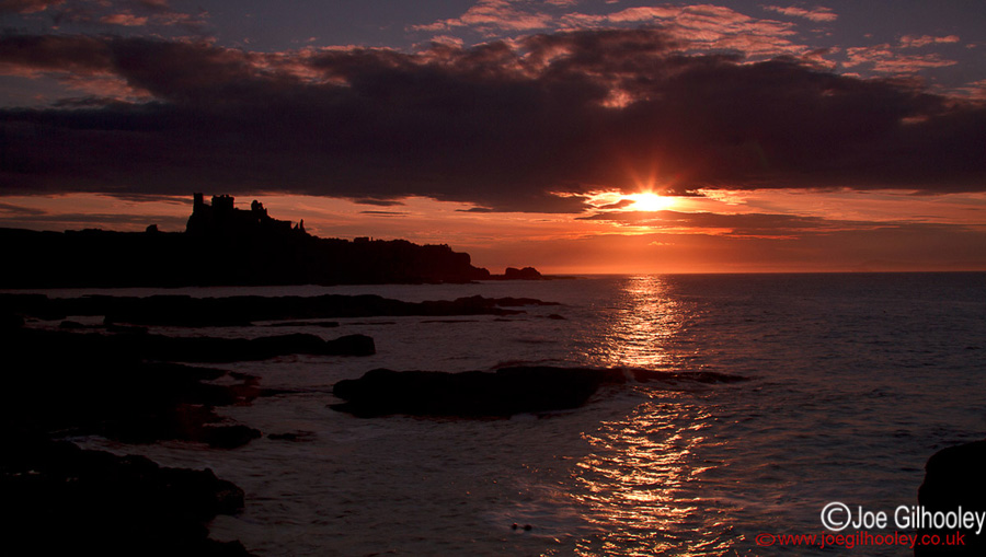 Tantallon Castle Sunset from Seacliff Beach