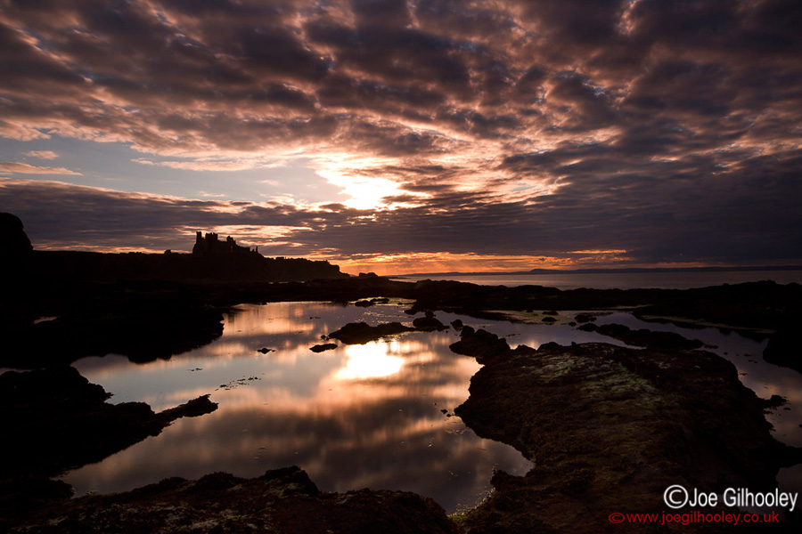 Tantallon Castle Sunset from Seacliff Beach