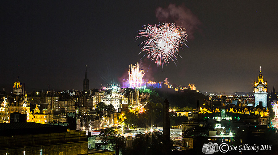Edinburgh Military Tattoo Fireworks from Calton Hill