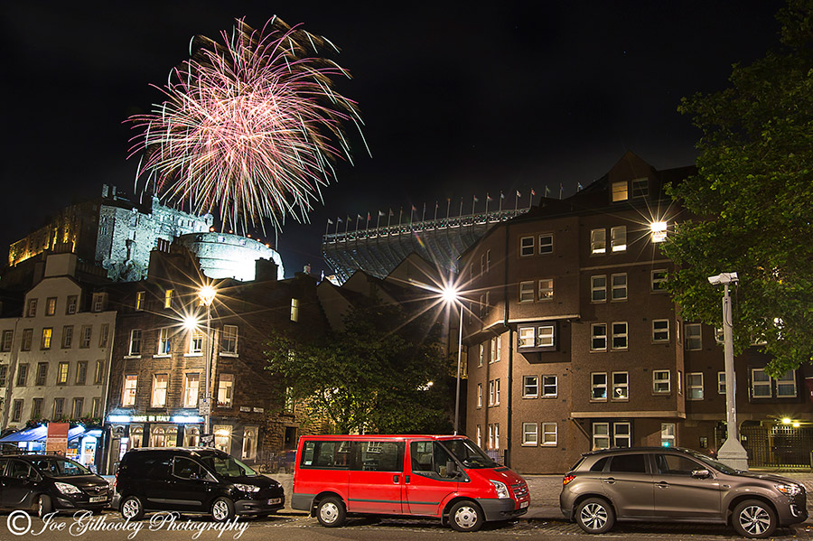 Edinburgh Military Tattoo Fireworks from Grassmarket Edinburgh Military Tattoo Fireworks from Grassmarket