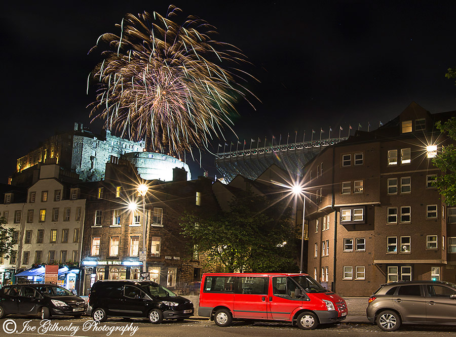 Edinburgh Military Tattoo Fireworks from Grassmarket Edinburgh Military Tattoo Fireworks from Grassmarket