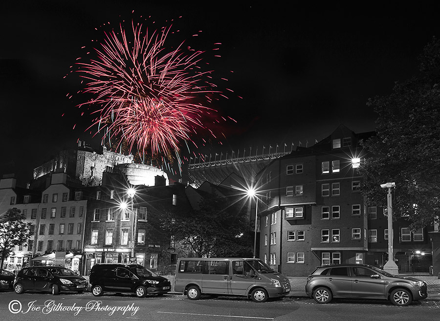 Edinburgh Military Tattoo Fireworks from Grassmarket Edinburgh Military Tattoo Fireworks from Grassmarket