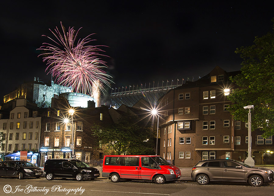 Edinburgh Military Tattoo Fireworks from Grassmarket Edinburgh Military Tattoo Fireworks from Grassmarket