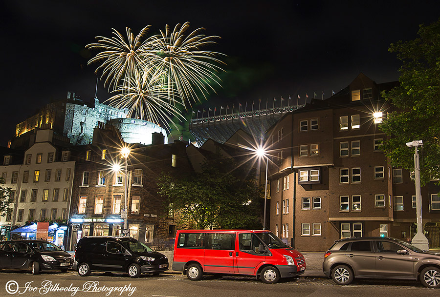 Edinburgh Military Tattoo Fireworks from Grassmarket Edinburgh Military Tattoo Fireworks from Grassmarket