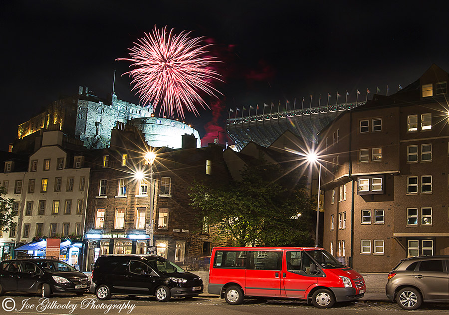 Edinburgh Military Tattoo Fireworks from Grassmarket Edinburgh Military Tattoo Fireworks from Grassmarket