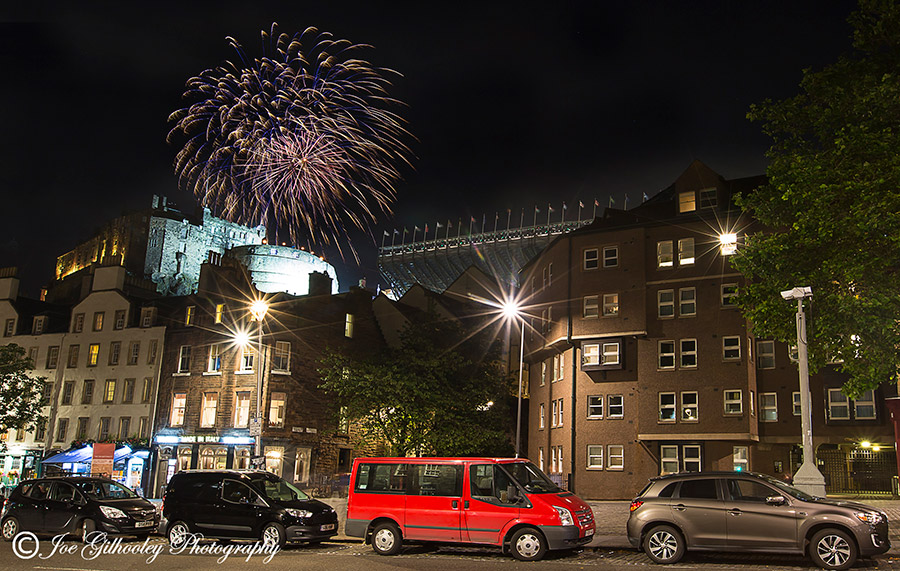 Edinburgh Military Tattoo Fireworks from Grassmarket Edinburgh Military Tattoo Fireworks from Grassmarket