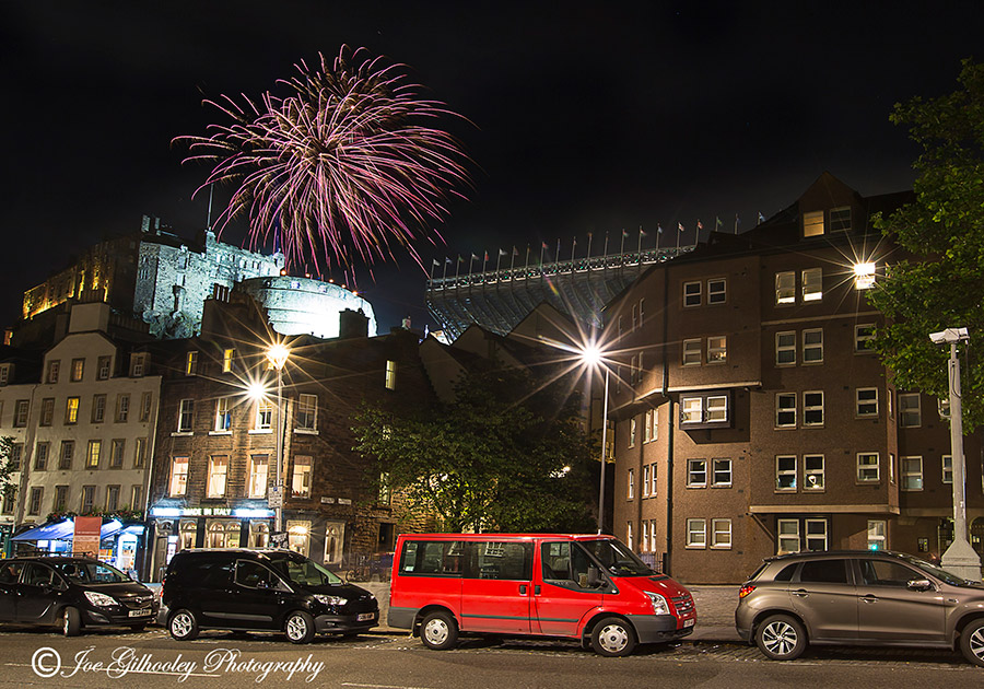 Edinburgh Military Tattoo Fireworks from Grassmarket Edinburgh Military Tattoo Fireworks from Grassmarket