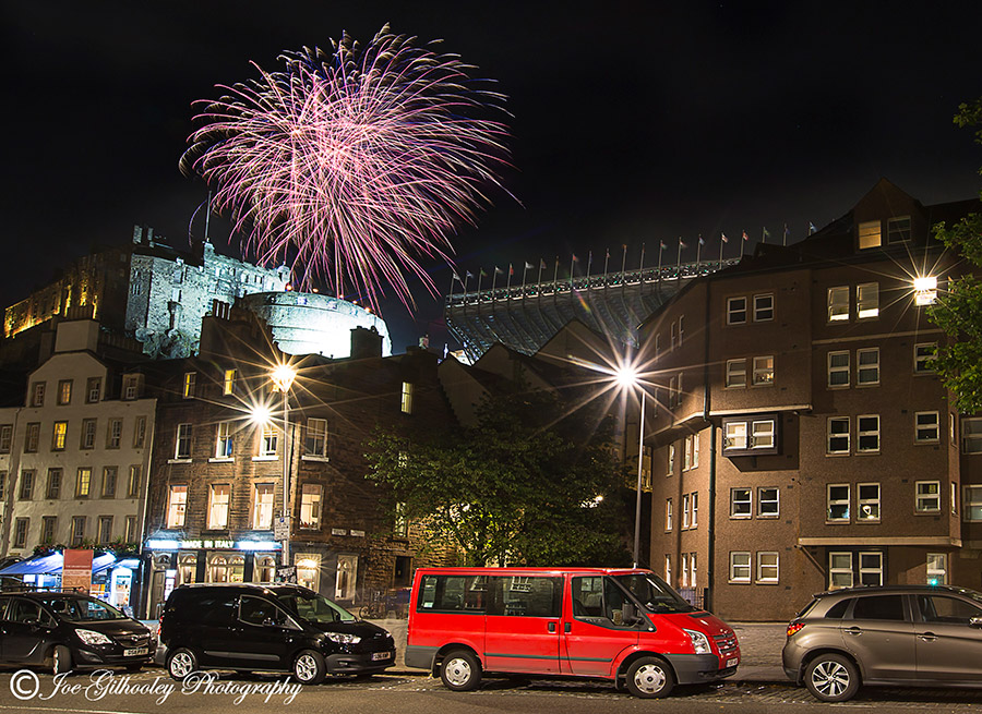 Edinburgh Military Tattoo Fireworks from Grassmarket Edinburgh Military Tattoo Fireworks from Grassmarket
