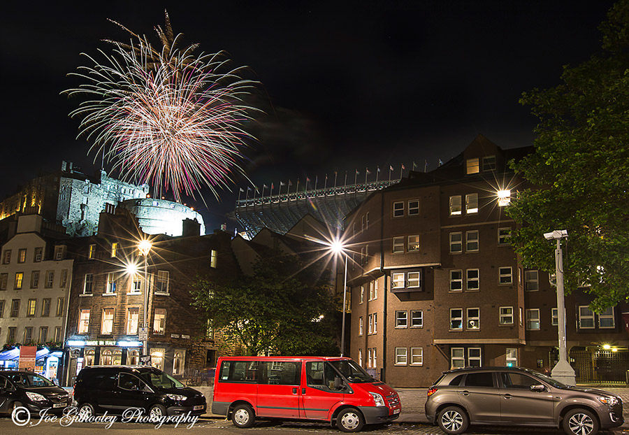 Edinburgh Military Tattoo Fireworks from Grassmarket Edinburgh Military Tattoo Fireworks from Grassmarket
