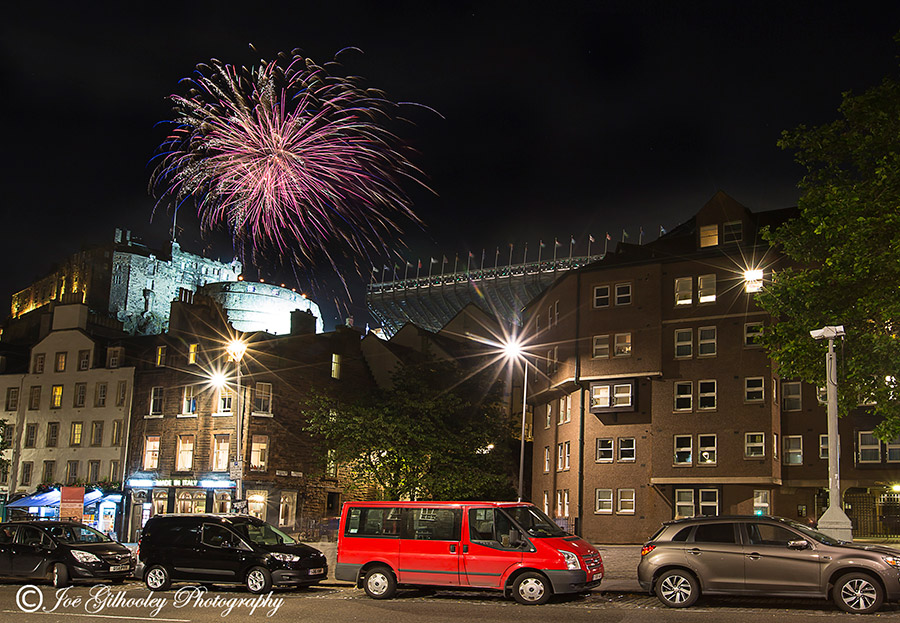 Edinburgh Military Tattoo Fireworks from Grassmarket Edinburgh Military Tattoo Fireworks from Grassmarket