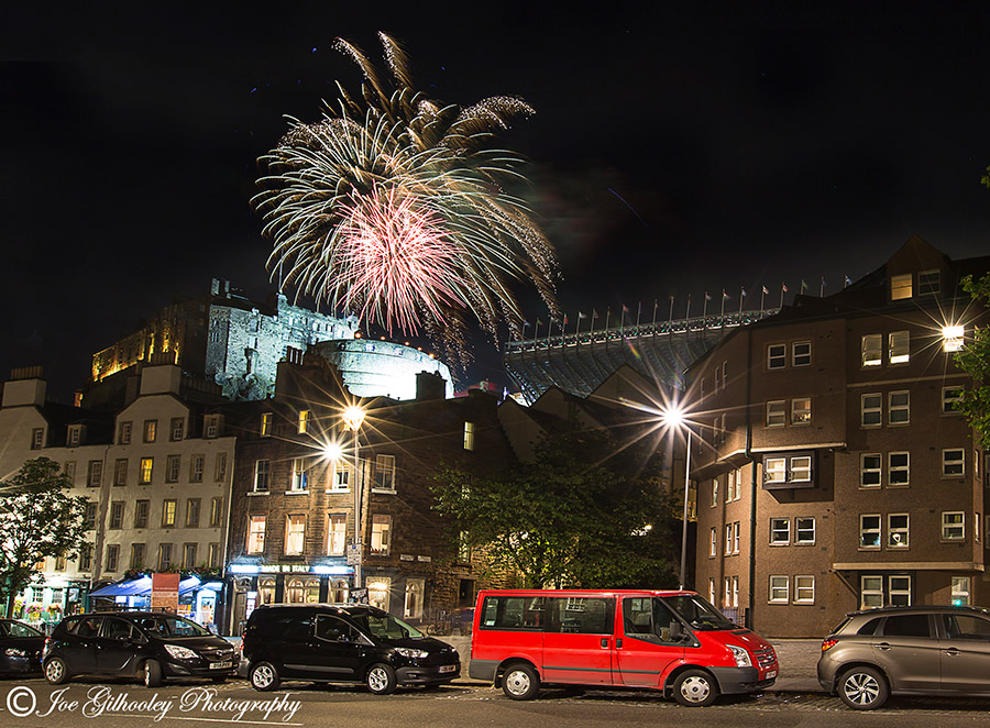 Edinburgh Military Tattoo Fireworks from Grassmarket Edinburgh Military Tattoo Fireworks from Grassmarket