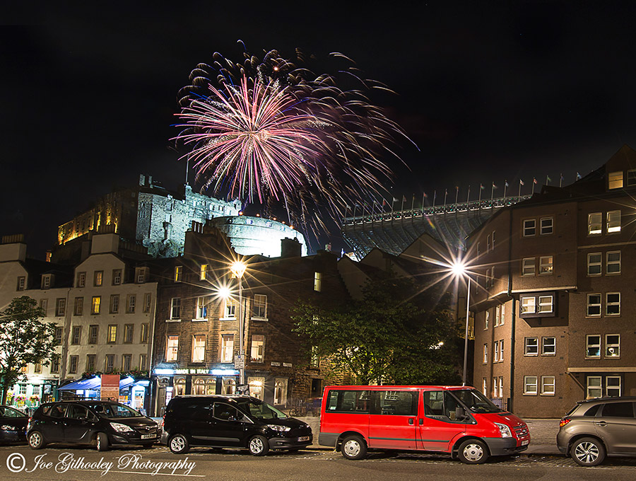 Edinburgh Military Tattoo Fireworks from Grassmarket Edinburgh Military Tattoo Fireworks from Grassmarket