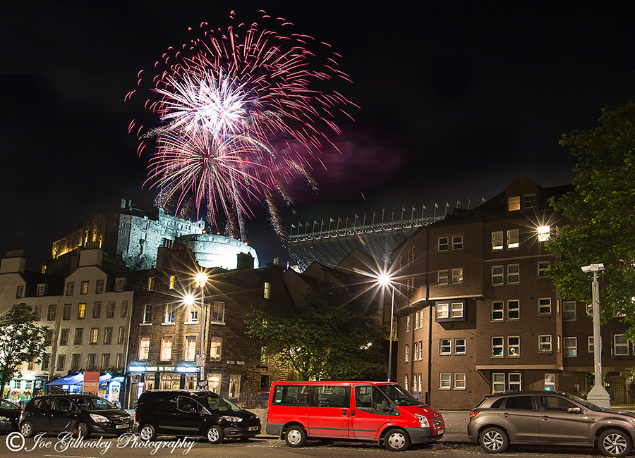Edinburgh Military Tattoo Fireworks from Grassmarket Edinburgh Military Tattoo Fireworks from Grassmarket