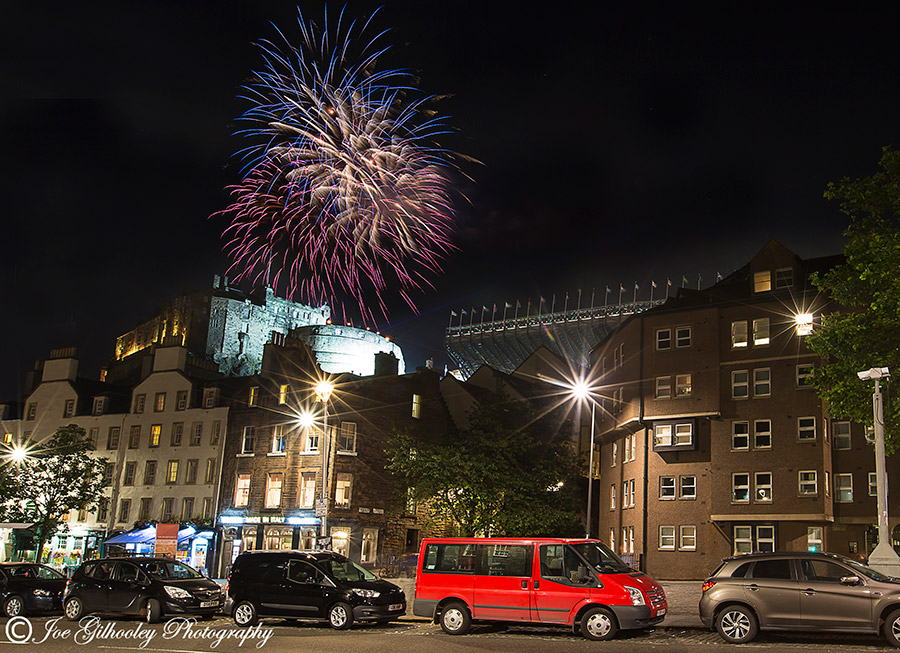 Edinburgh Military Tattoo Fireworks from Grassmarket Edinburgh Military Tattoo Fireworks from Grassmarket