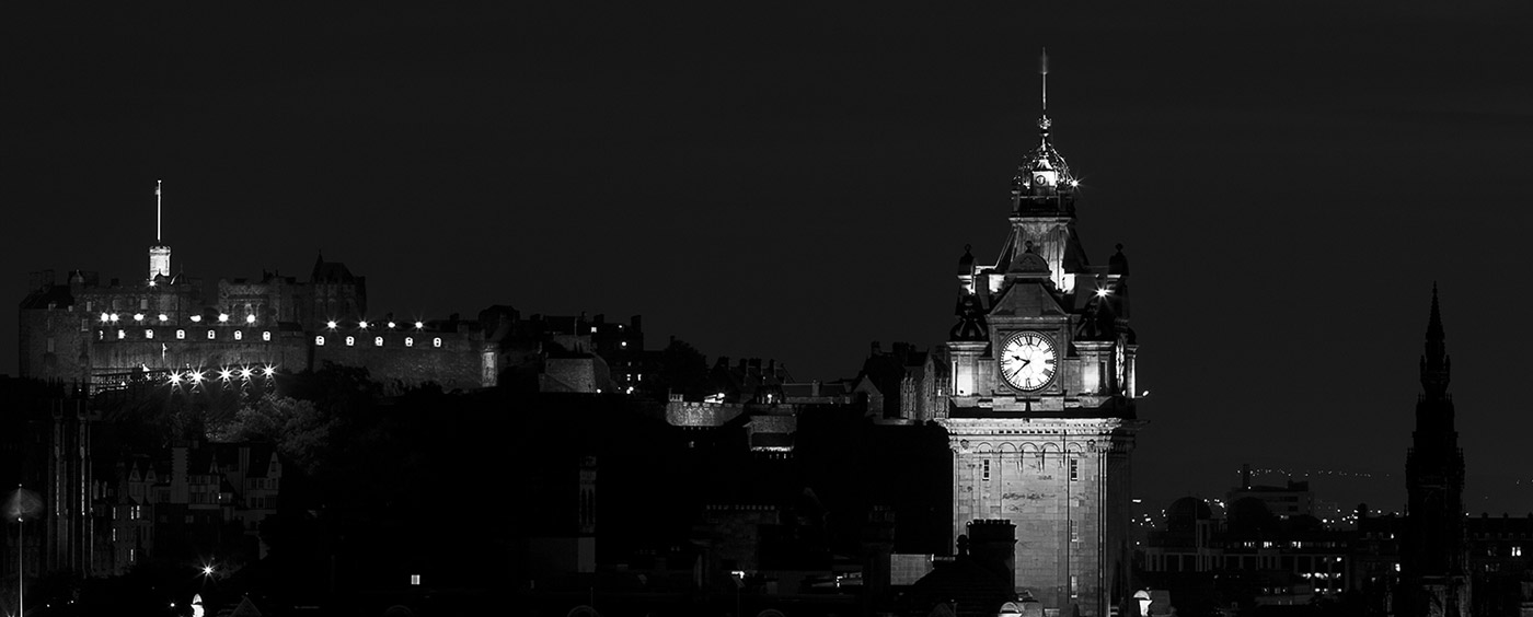 Edinburgh Tattoo from Calton Hill - set up and waiting for darkness and fireworks