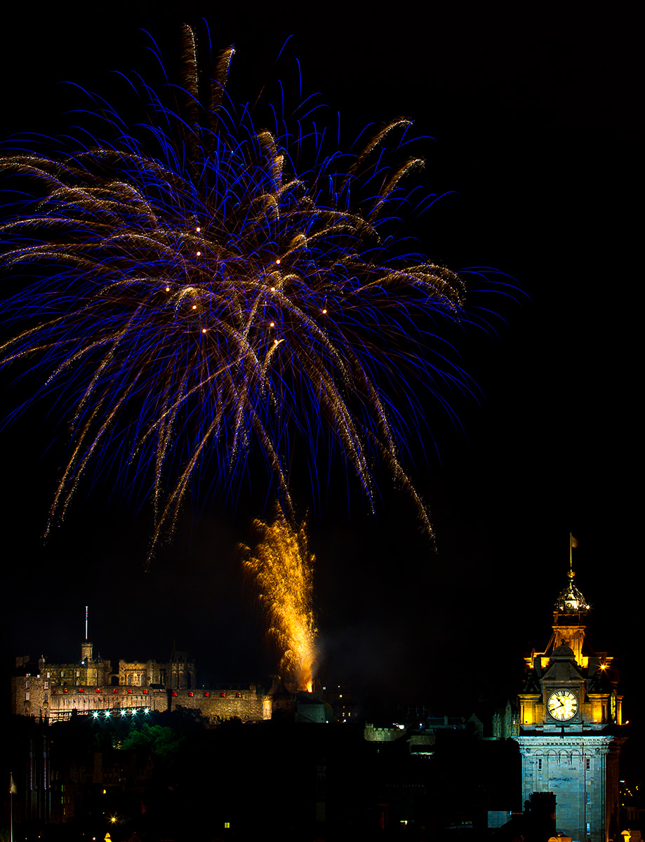 Edinburgh Tattoo fireworks from Calton Hill 