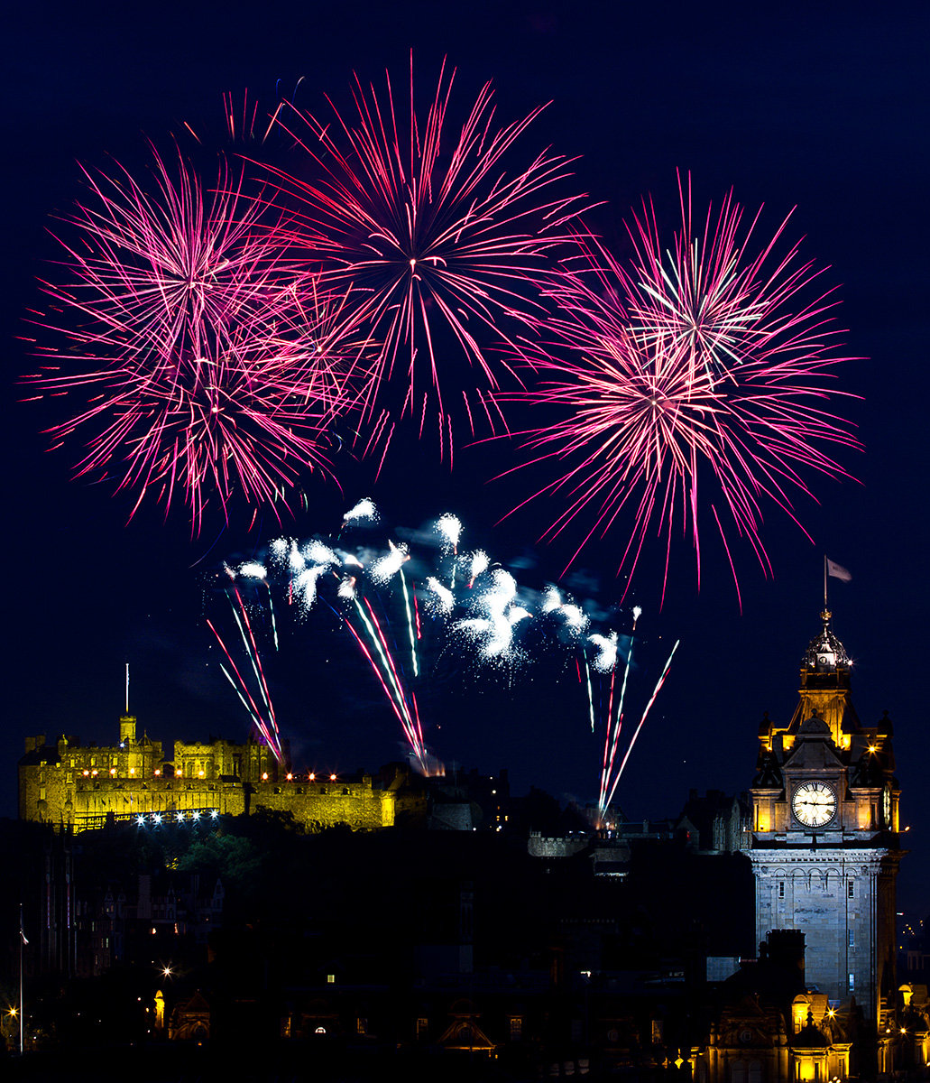 Edinburgh Tattoo fireworks from Calton Hill - 23rd August 2013