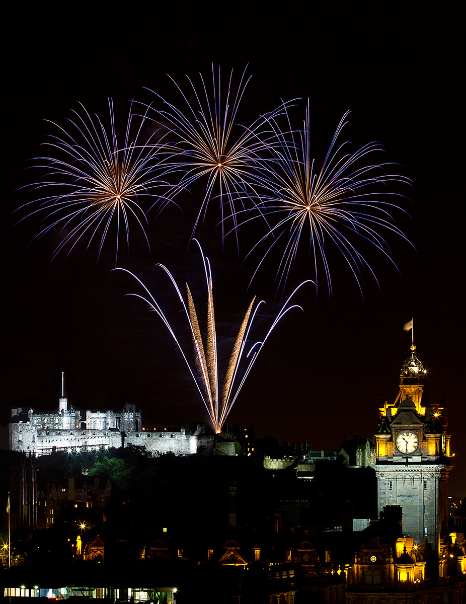 Edinburgh Tattoo fireworks from Calton Hill - 23rd August 2013