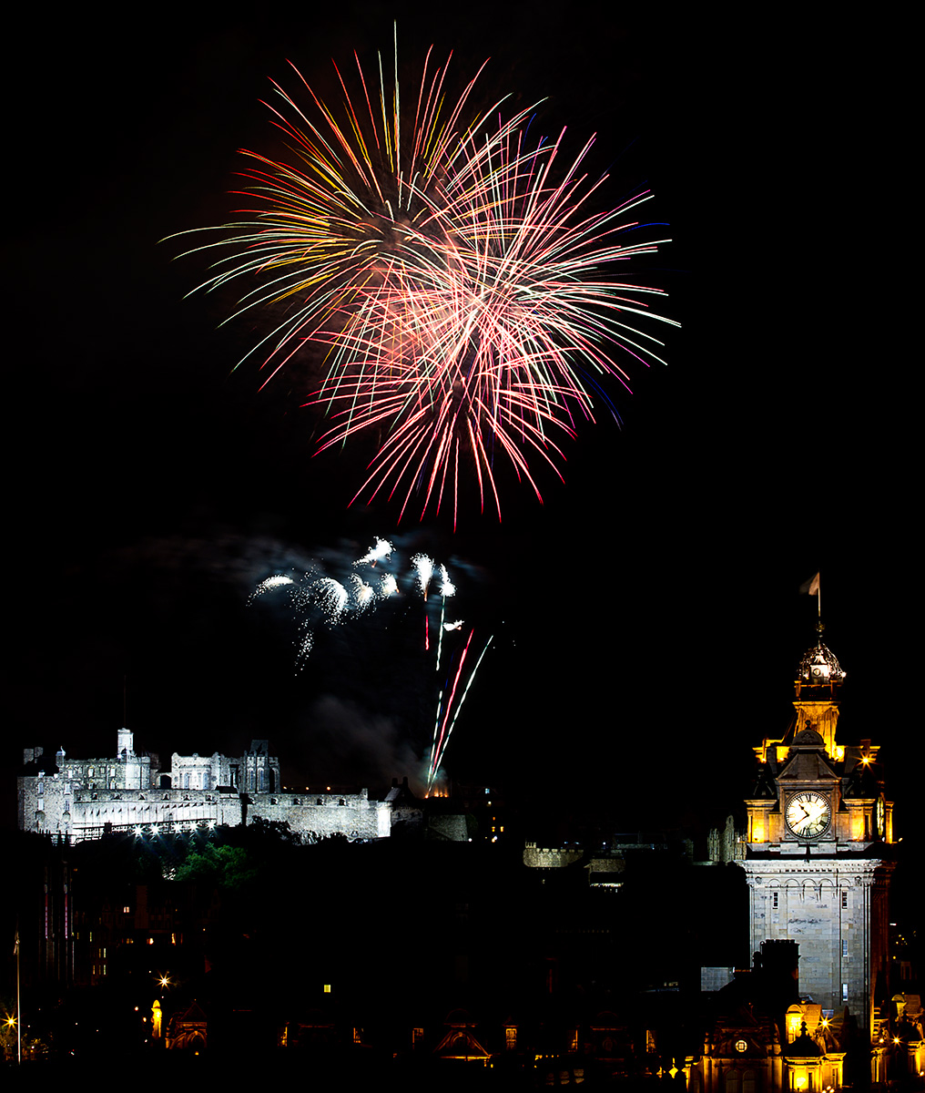 Edinburgh Tattoo fireworks from Calton Hill - 23rd August 2013