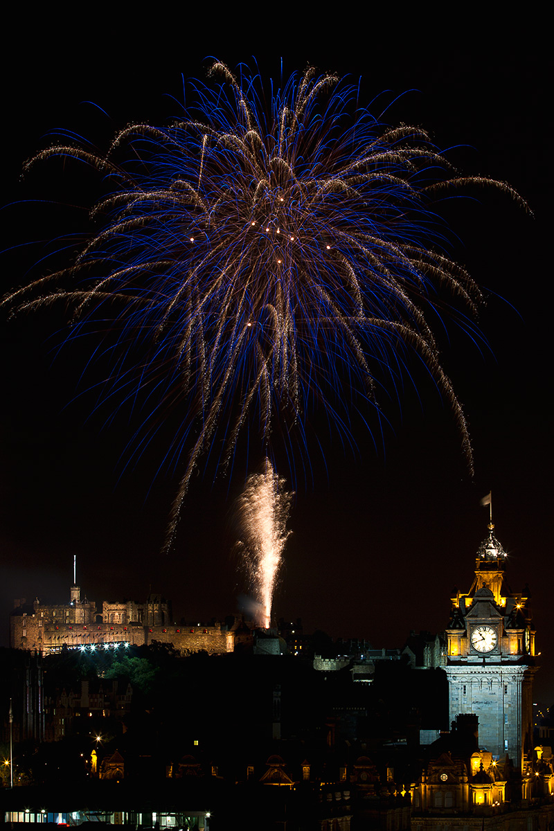 Edinburgh Tattoo fireworks from Calton Hill - 23rd August 2013