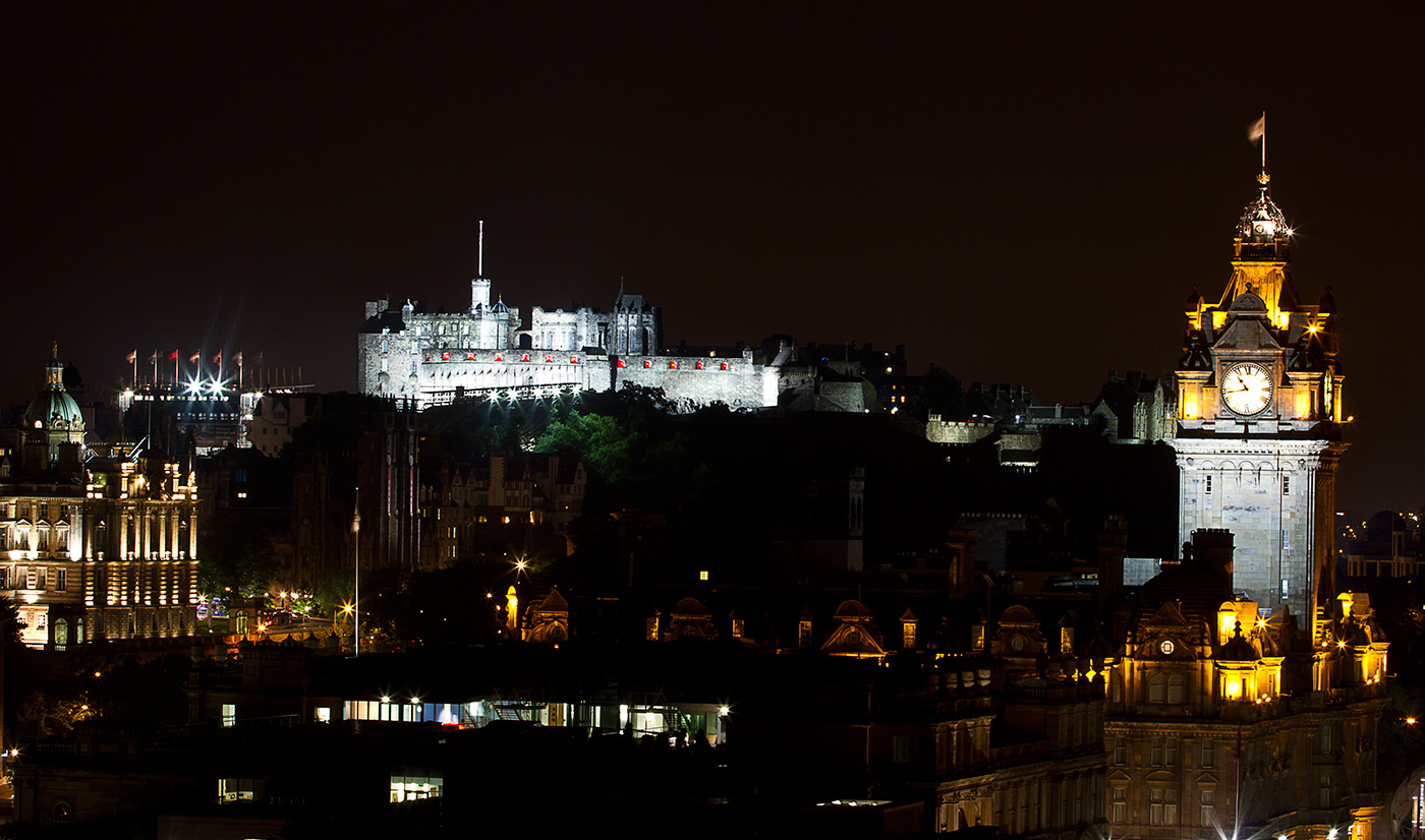 Edinburgh Tattoo fireworks from Calton Hill - 23rd August 2013