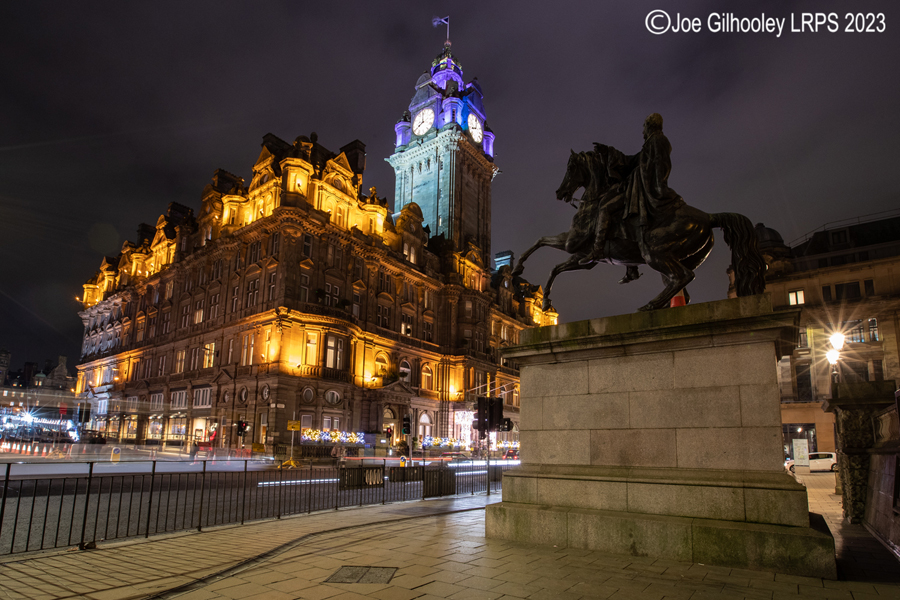 Wellington Statue and Balmoral Hotel, Edinburgh