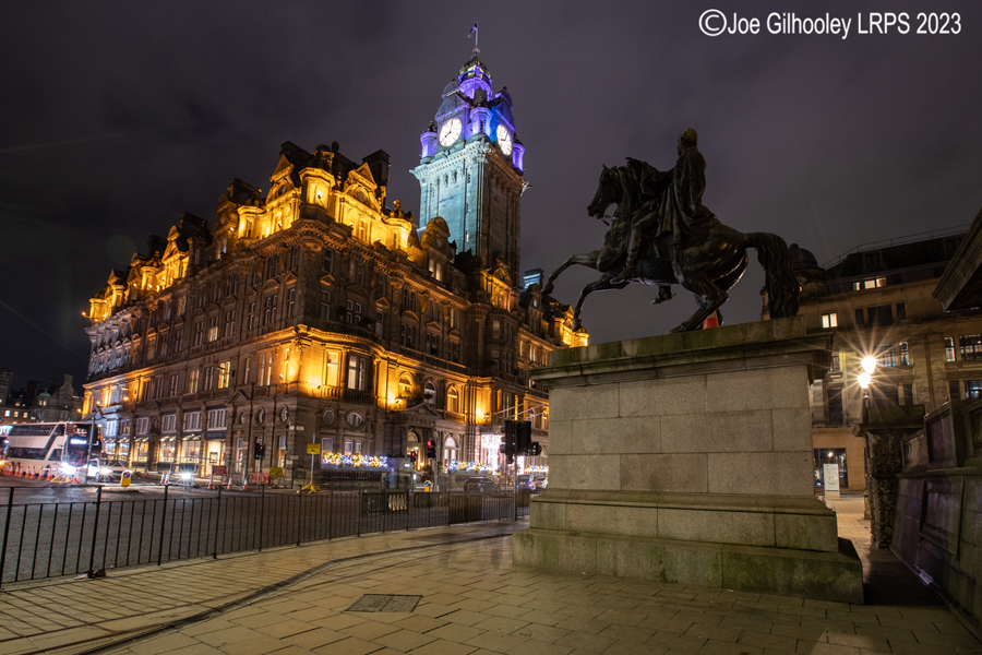 Wellington Statue and Balmoral Hotel, Edinburgh