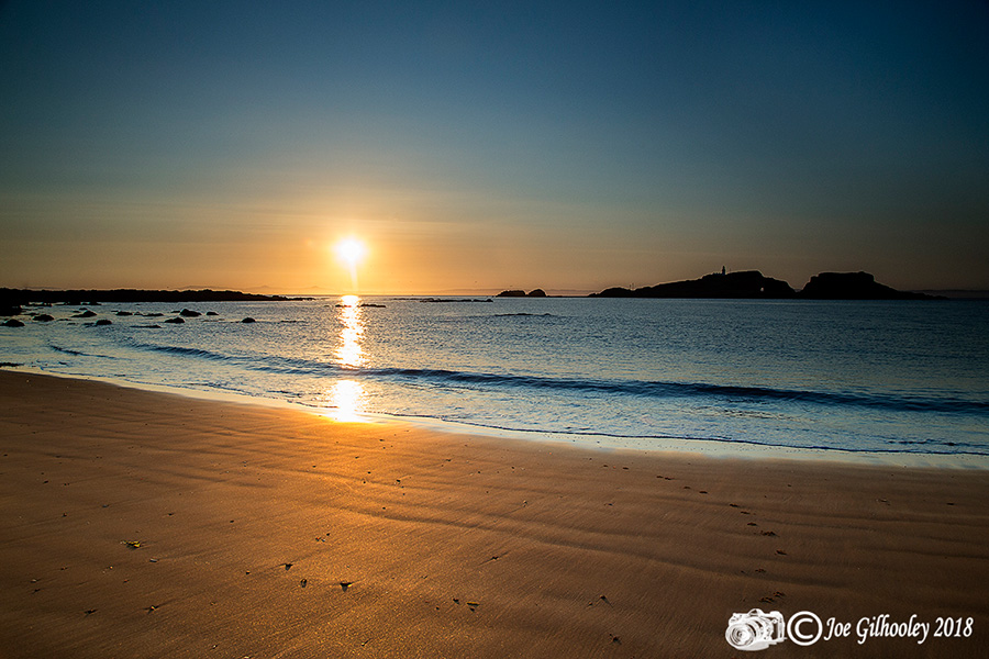 Sunset at Yellowcraigs Beach