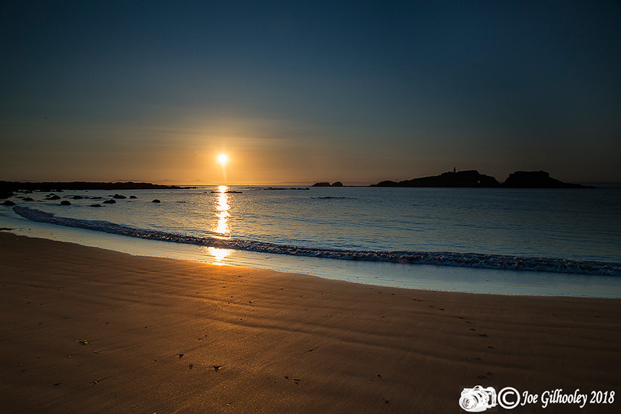Sunset at Yellowcraigs Beach