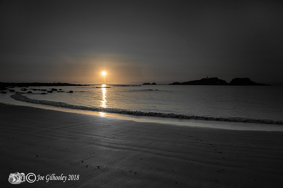 Sunset at Yellowcraigs Beach