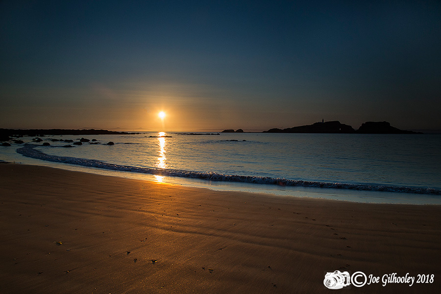 Sunset at Yellowcraigs Beach