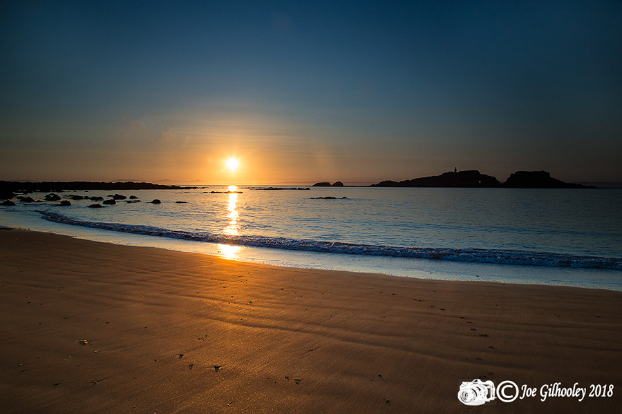 Sunset at Yellowcraigs Beach