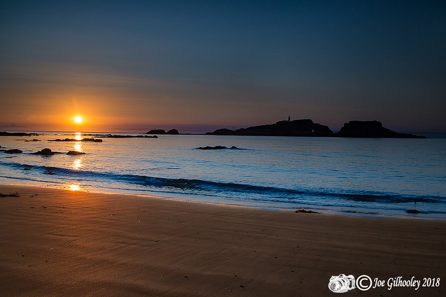 Sunset at Yellowcraigs Beach