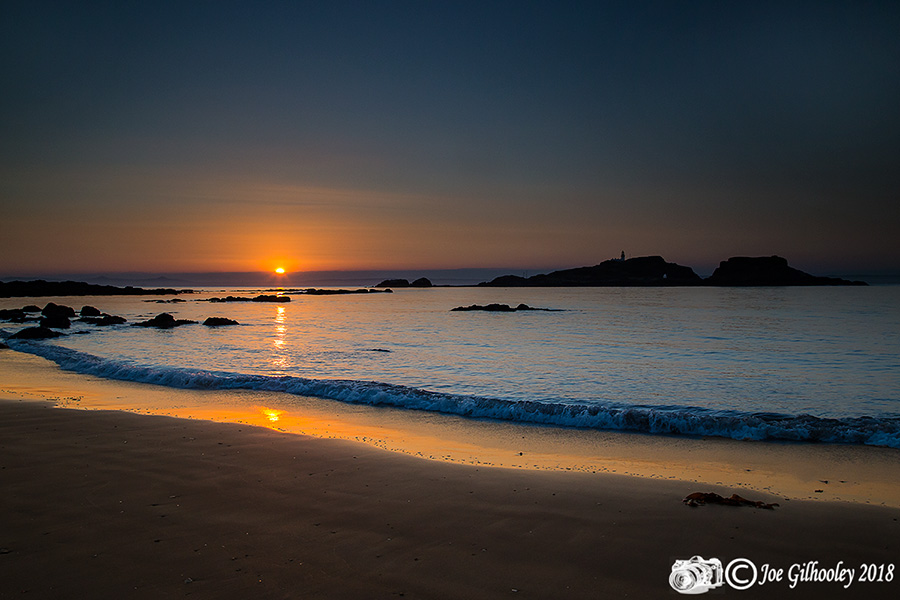 Sunset at Yellowcraigs Beach