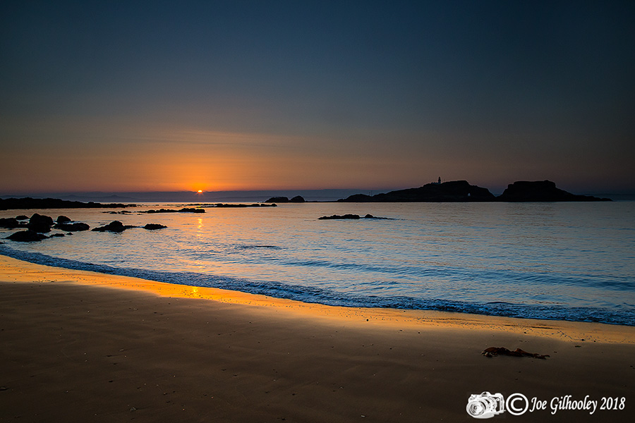 Sunset at Yellowcraigs Beach