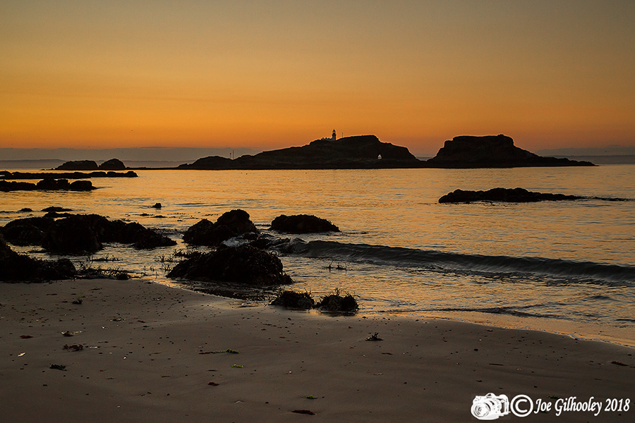 Sunset at Yellowcraigs Beach - an hour after sunset. Beautiful colours