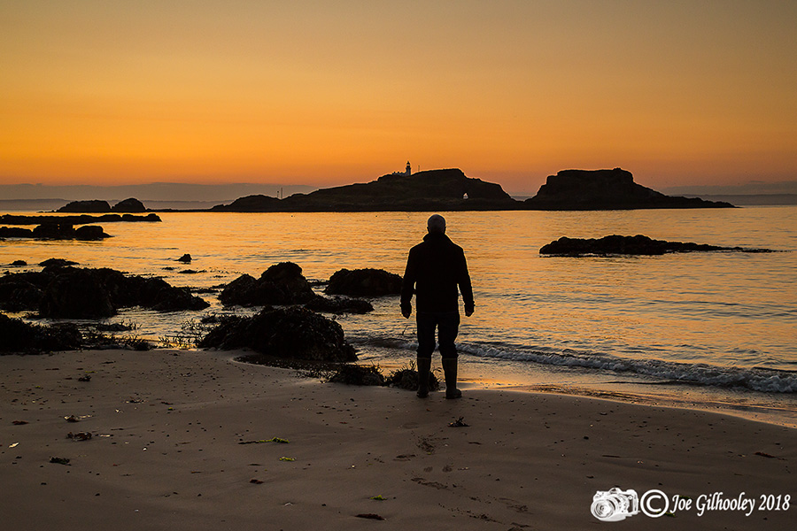 Sunset at Yellowcraigs Beach - an hour after sunset. Beautiful colours